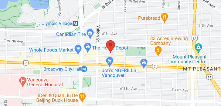 map of 305 428 W 8TH AVENUE
